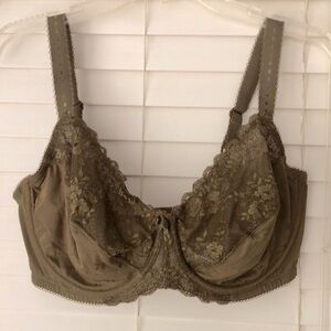 DELIMIRA Bra Underwire Unpadded SZ 38E Green NWT